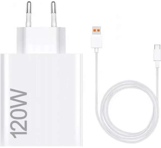 Сетевое зарядное устройство Xiaomi 120W HyperCharge Combo (Type-A) EU,  USB,  120Вт,  6A,  белый [bhr9462eu]